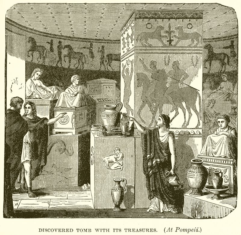 Tombe découverte avec ses trésors (à Pompéi) - English School