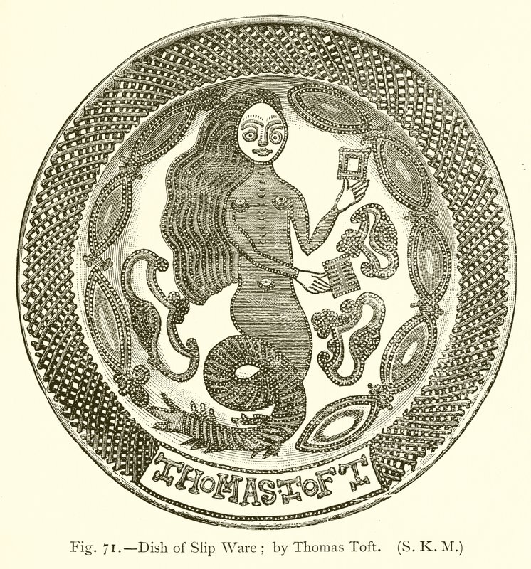 Plat en terre cuite; par Thomas Toft - English School