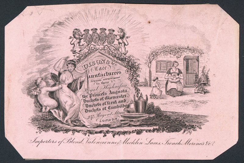 Dison & Co, fabricants de dentelle, carte de visite - English School
