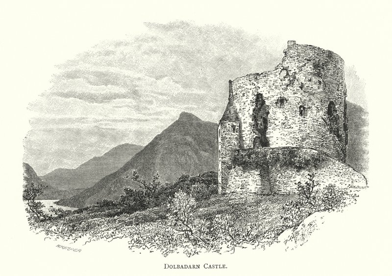 Château de Dolbadarn (gravure) - English School