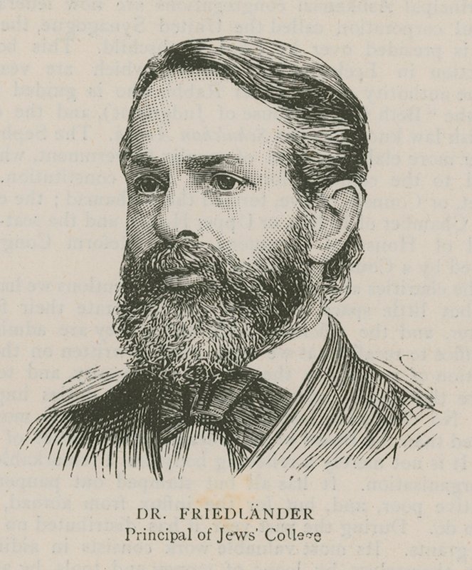 Dr Friedlander, Principal du Collège Juif - English School