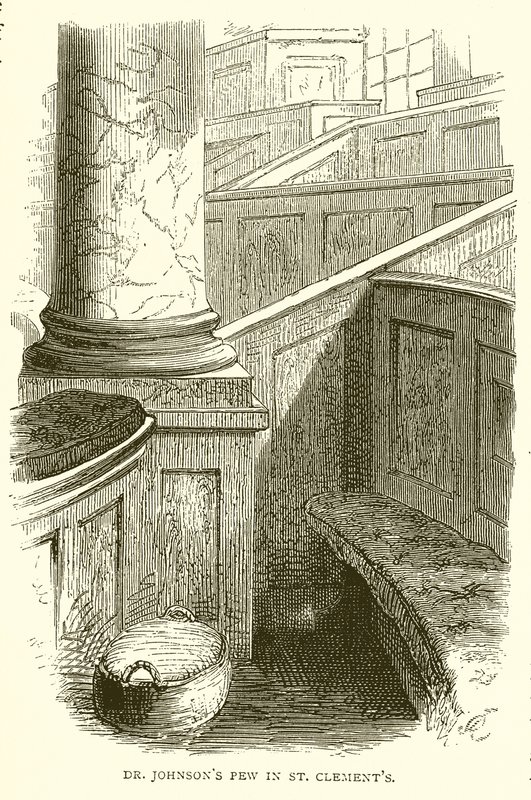 Banc du Dr. Johnson à St. Clements - English School