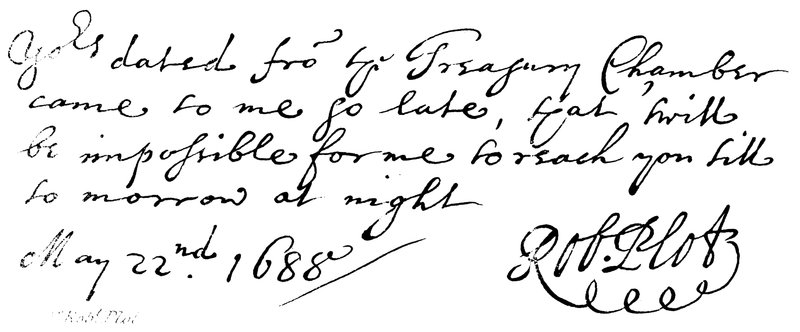 Dr Robert Plot - English School