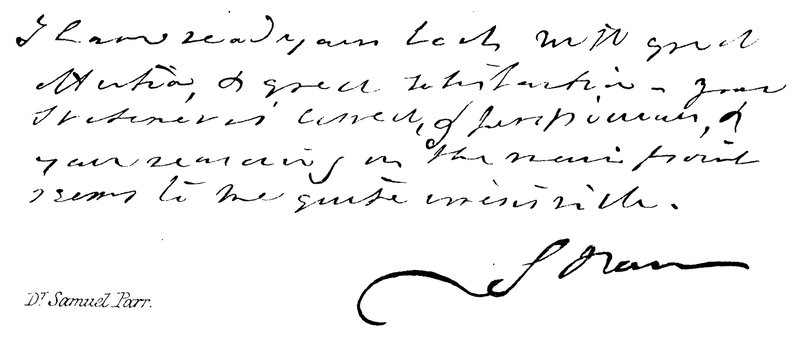 Dr Samuel Parr - English School