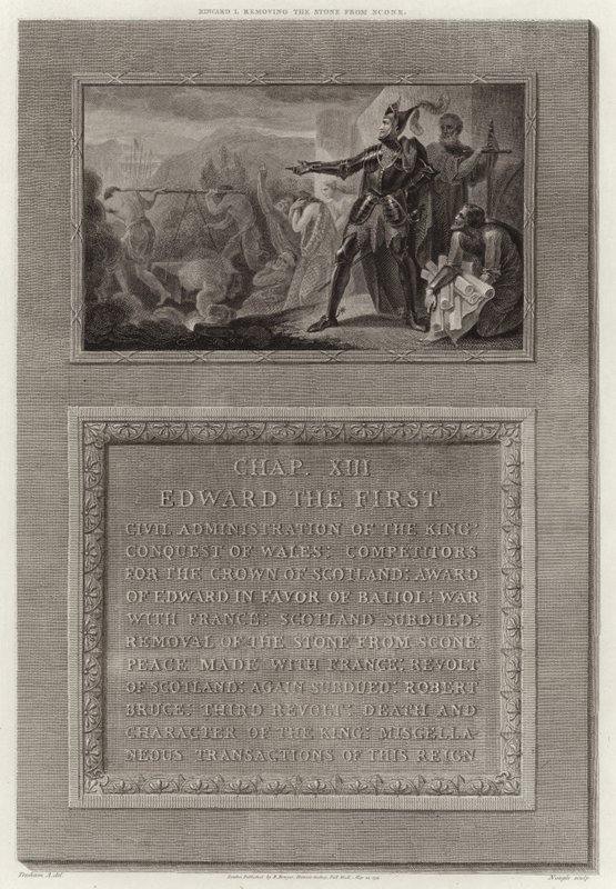 Édouard Ier retirant la pierre de Scone - English School