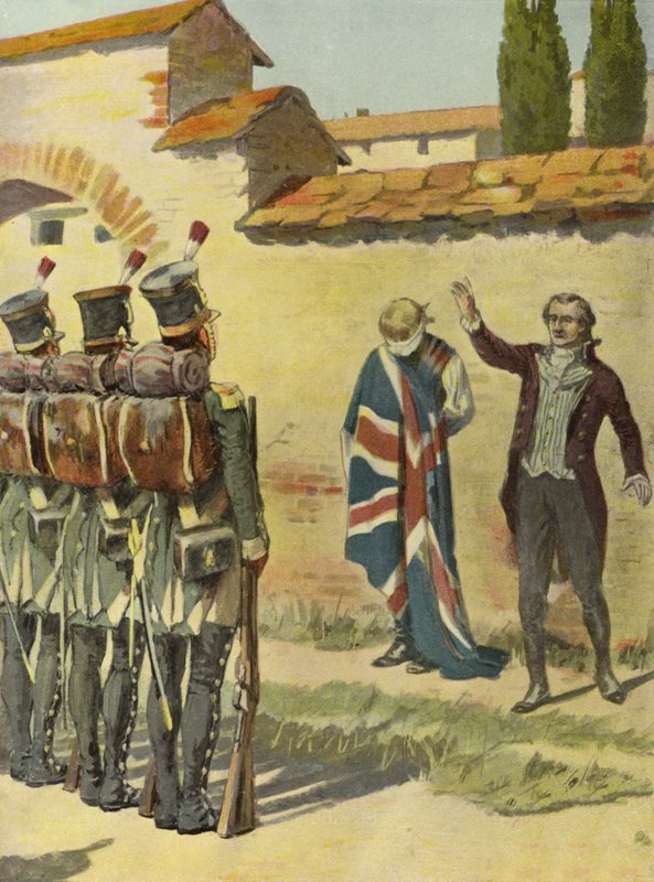 Consul anglais protégeant un prisonnier - English School