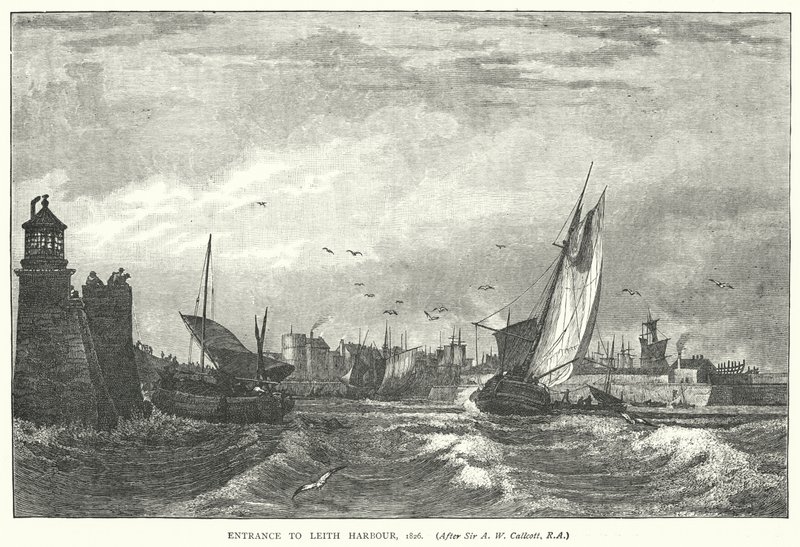 Entrée du port de Leith - English School