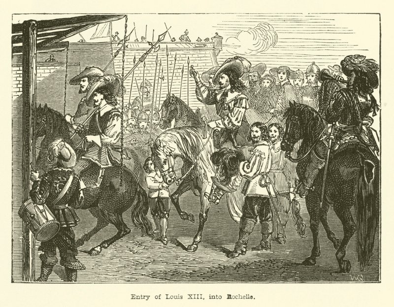 Entrée de Louis XIII à la Rochelle (gravure) - English School
