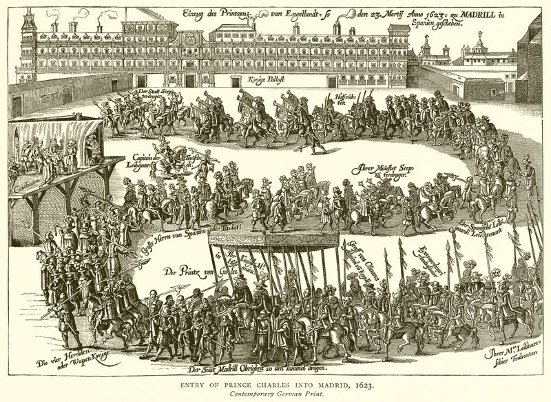 Entrée du prince Charles à Madrid, 1623 - English School