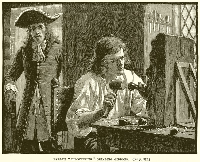 Evelyn découvrant Grinling Gibbons - English School