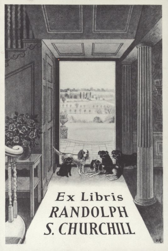 Ex Libris Randolph S Churchill - English School
