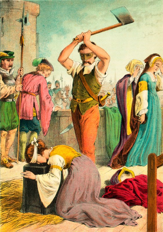 Exécution de Lady Jane Grey - English School