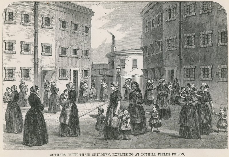 Exercice à la prison de Tothill Fields - English School