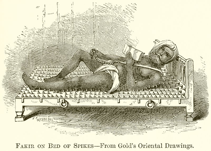 Fakir sur un lit de clous - English School
