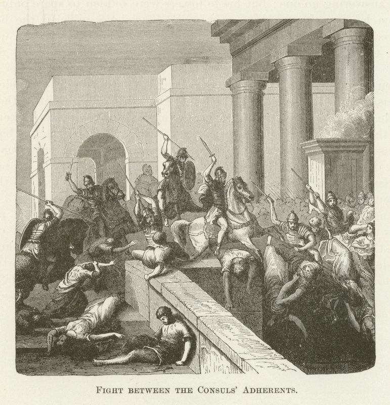 Combat entre les Partisans des Consuls - English School