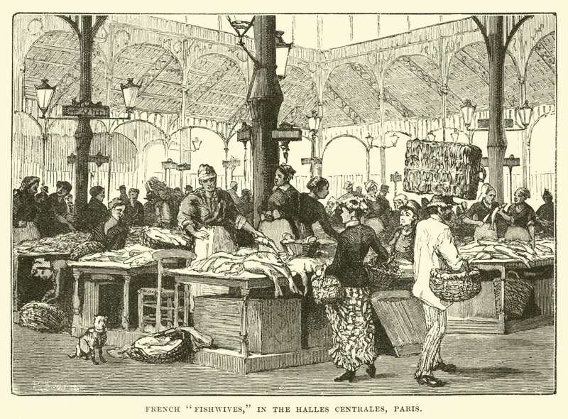 Poissonnières françaises, aux Halles Centrales, Paris - English School