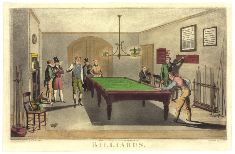 Partie de billard, 1827 - English School
