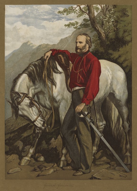 Général Garibaldi (litho en couleur) - English School