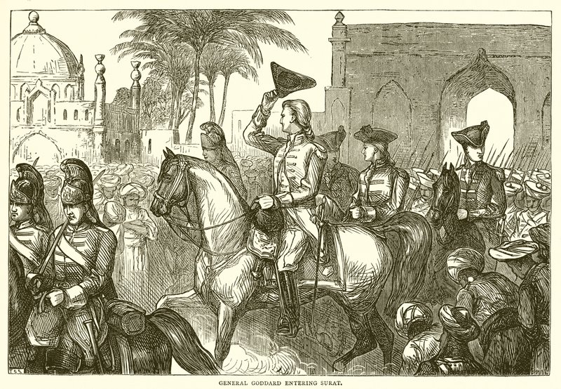 Le général Goddard entrant à Surat - English School