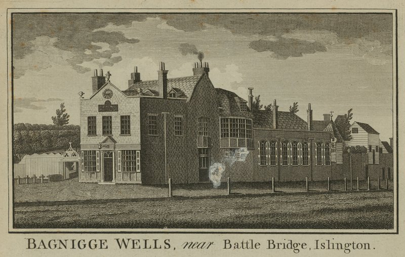 Vue générale de Bagnigge Wells - English School