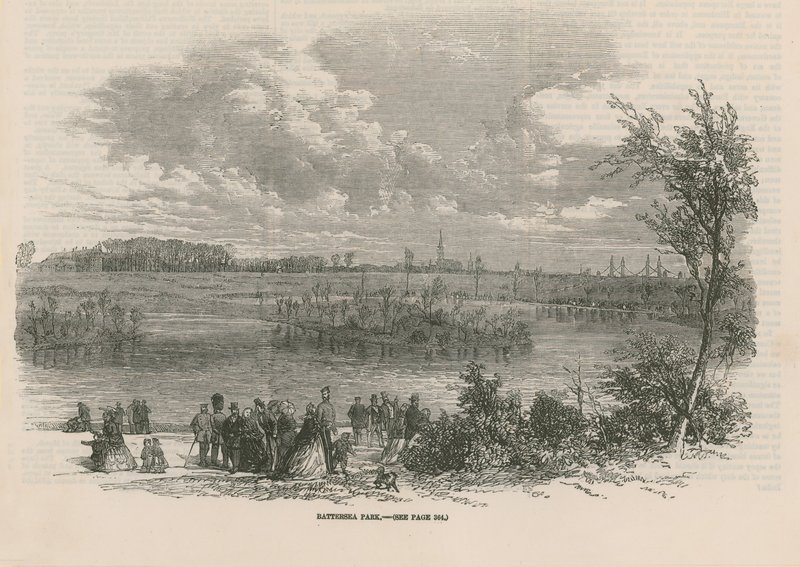 Vue générale des gens dans Battersea Park - English School
