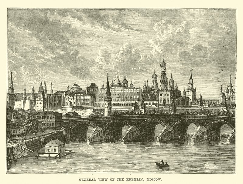 Vue générale du Kremlin, Moscou - English School
