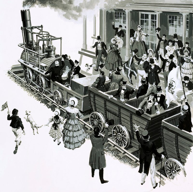 La Locomotion de George Stephenson est arrivée à Darlington - English School
