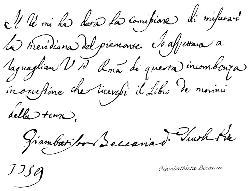 Giambathista Beccaria - English School