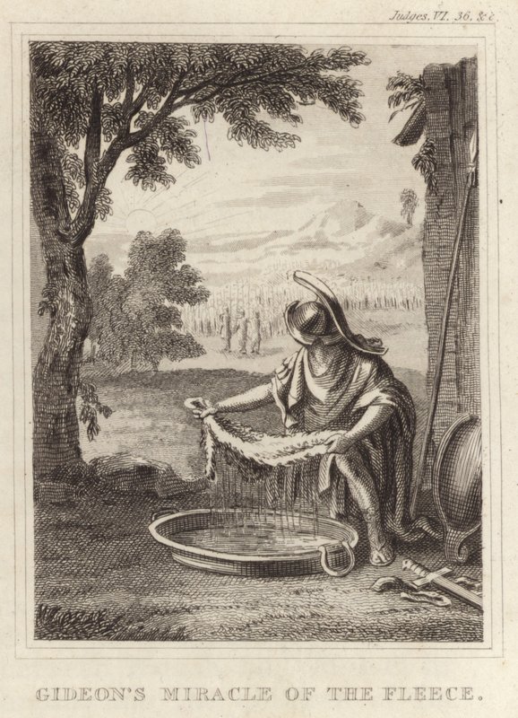 Miracle de Gédéon avec la toison - English School