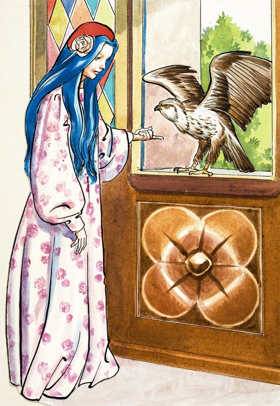 Fille avec un faucon - English School