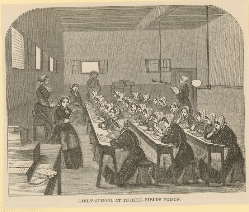 École des filles à la prison de Tothill Fields - English School