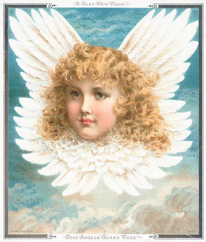 Bons anges te gardent, carte de Nouvel An - English School