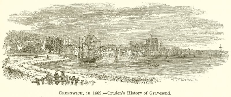 Greenwich, en 1662.--Crudens History of Gravesend - English School