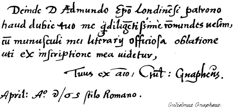 Gulielmus Grapheus - English School