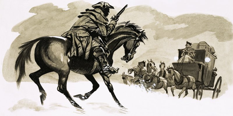 Bandit de grand chemin sur le point d