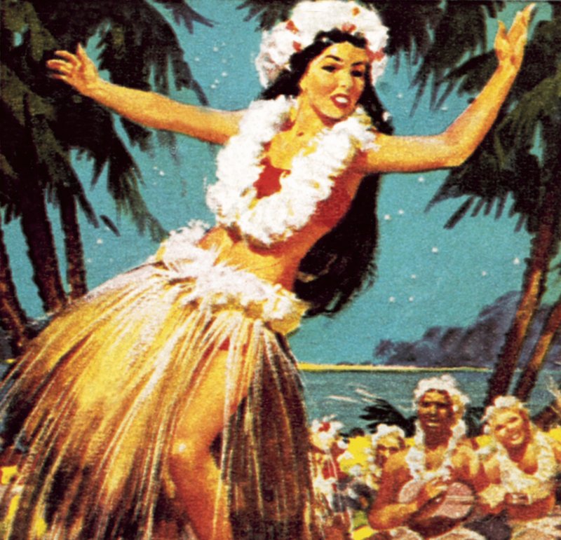 Fille hawaïenne dansant - English School