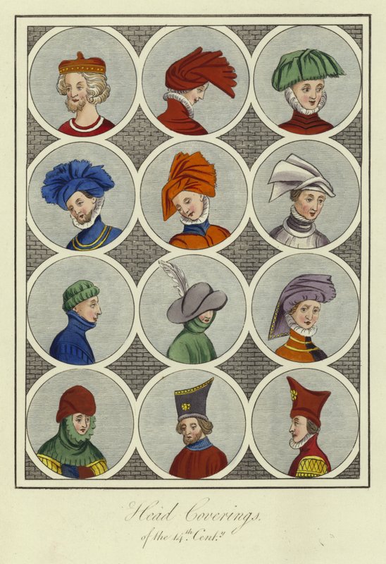 Couvre-chefs du XIVe siècle - English School