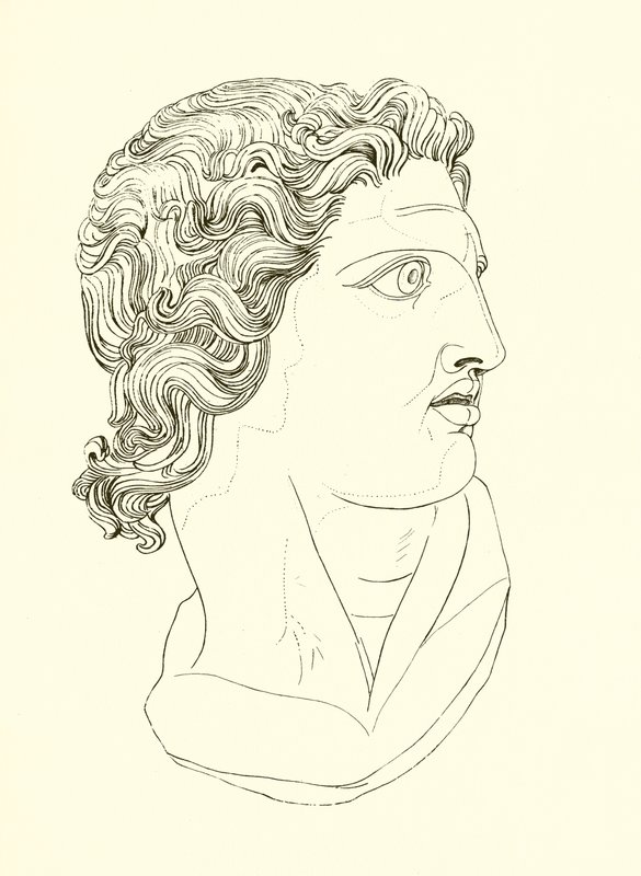 Tête, affichant vigueur virile et résolution héroïque - English School