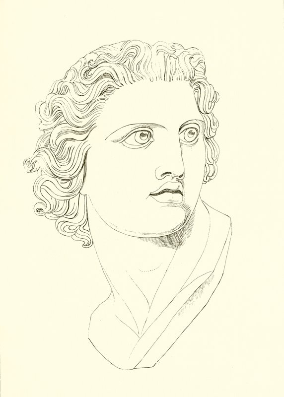 Tête, affichant vigueur virile et résolution héroïque - English School
