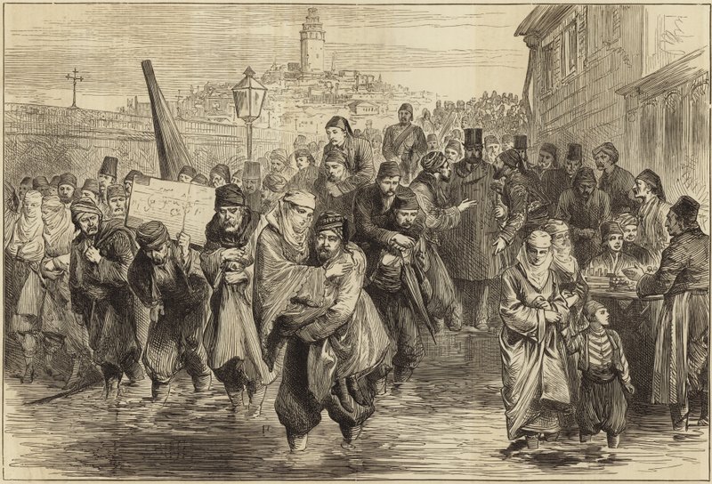 Fortes pluies à Constantinople - English School