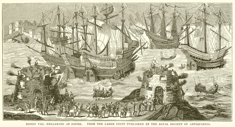 Henri VIII embarquant à Douvres - English School
