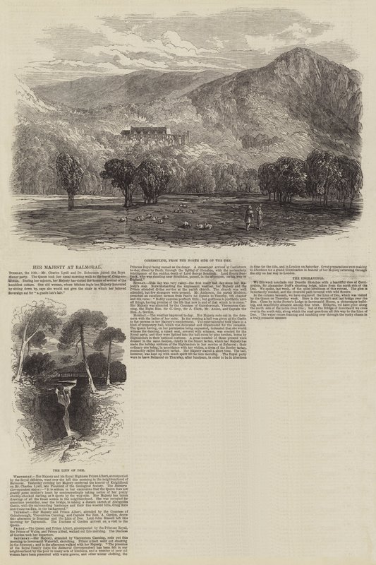 Sa Majesté à Balmoral (gravure) - English School
