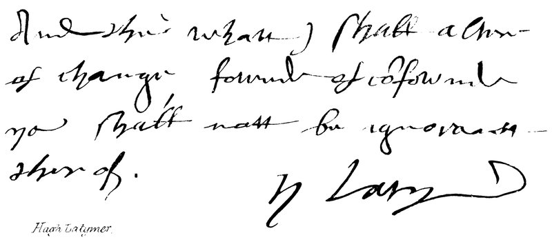 Hugh Latymer - English School