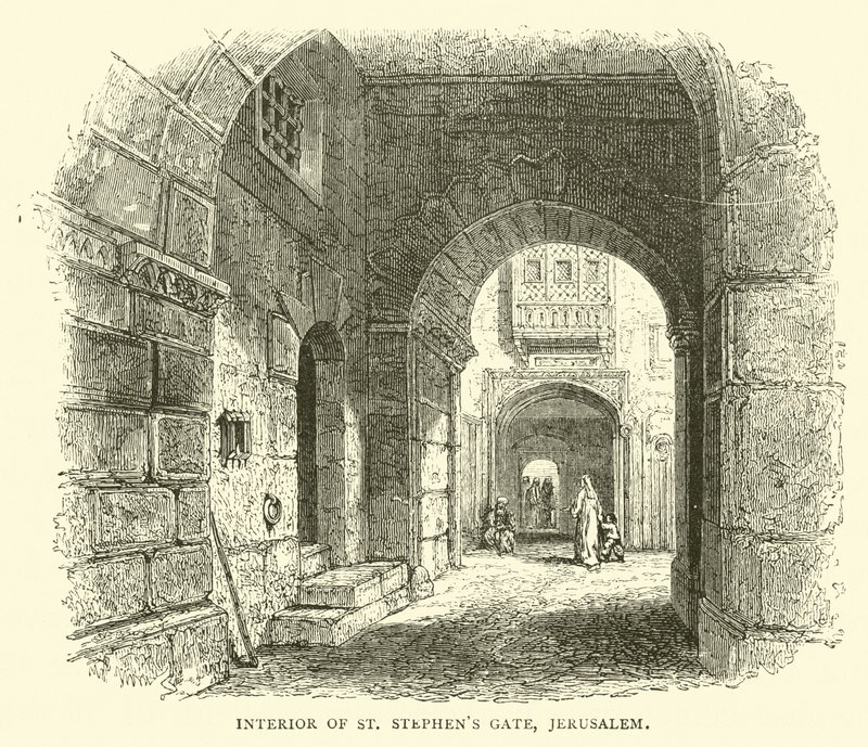 Intérieur de la Porte de Saint-Étienne, Jérusalem - English School