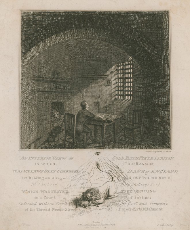 Vue intérieure de la prison de Coldbath Fields - English School
