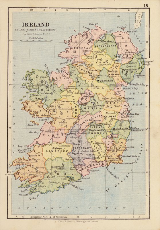 Irlande, période Stuart et Brunswick - English School