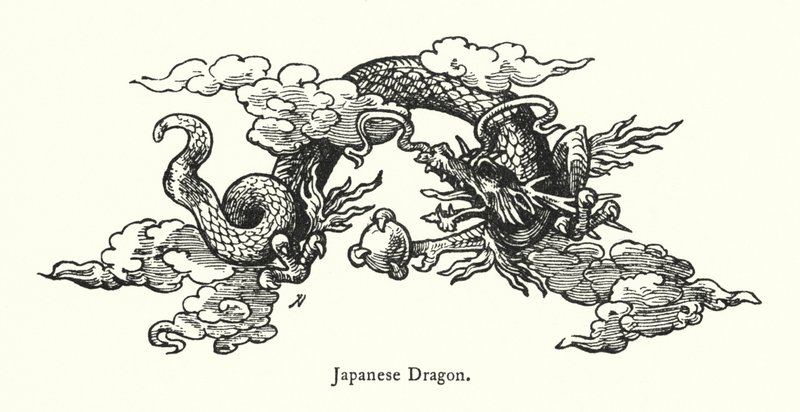 Dragon japonais (gravure) - English School