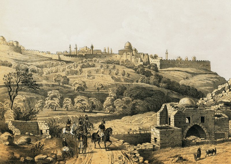 Jérusalem depuis le puits de Job - English School