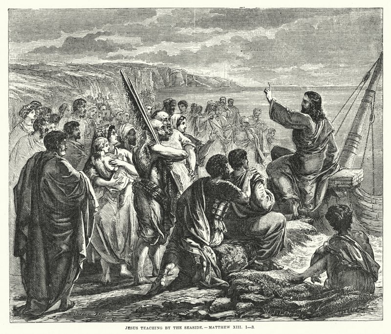 Jésus enseignant au bord de la mer, Matthieu XIII - English School
