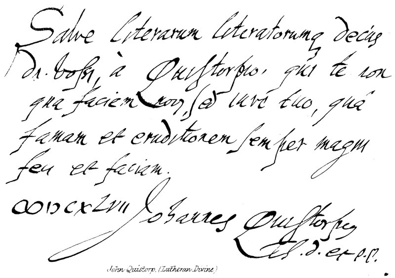John Quistorp (Divin luthérien) - English School